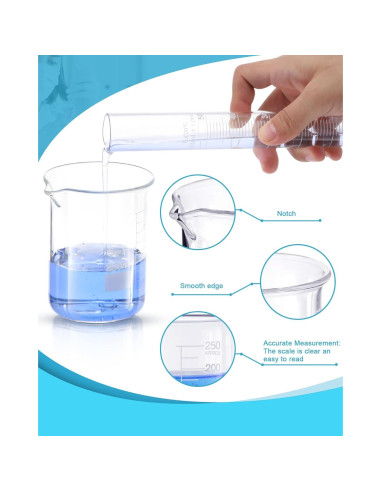 Juego de Cristalería de Laboratorio Flutesan 18 Piezas