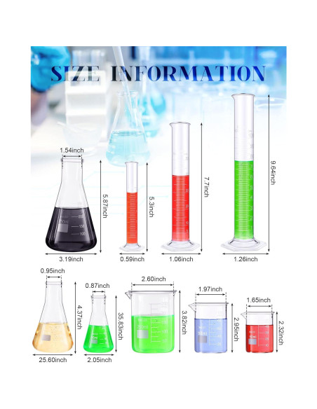Juego de Cristalería de Laboratorio Flutesan 18 Piezas