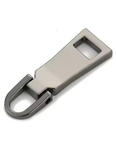 Tirador de Cremallera Universal Zenarao - Metal Gris Duradero