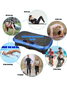 Plataforma de Vibración AXV Slim Azul 200W 120 Niveles 2