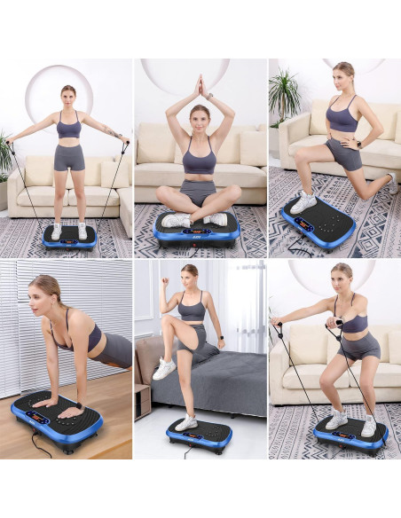 Plataforma de Vibración AXV Slim Azul 200W 120 Niveles