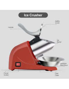 Máquina de Conos de Nieve Greatrue 380W 127 kg/h Acero Inoxidable 2