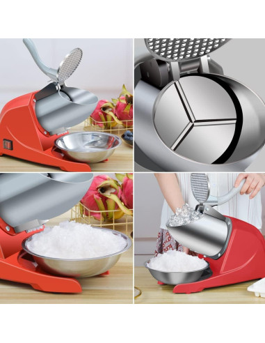 Máquina de Conos de Nieve Greatrue 380W 127 kg/h Acero Inoxidable