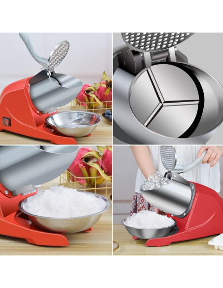 Máquina de Conos de Nieve Greatrue 380W 127 kg/h Acero Inoxidable