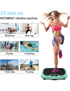 Plataforma Vibrante HOTSWEAT AZUL 120 Niveles Drenaje Linfático 2