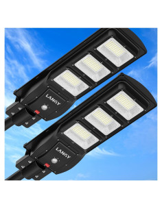 Luz Solar de Calle LANGY 18000LM IP67 Control Remoto 2Pack