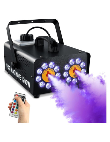 Máquina de Niebla TCFUNDY 1200W con 18 Luces LED