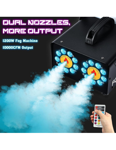 Máquina de Niebla TCFUNDY 1200W con 18 Luces LED