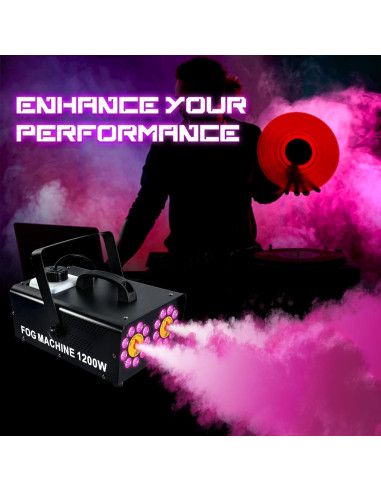 Máquina de Niebla TCFUNDY 1200W con 18 Luces LED