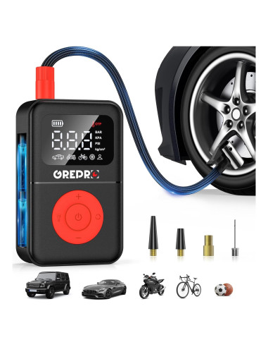 Compresor de Aire Portátil GREPRO GP1533 160 PSI con Luz LED