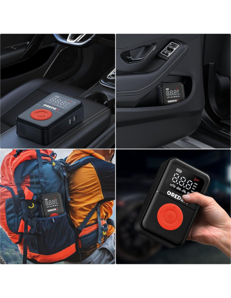 Compresor de Aire Portátil GREPRO GP1533 160 PSI con Luz LED