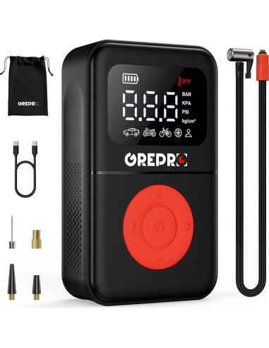 Compresor de Aire Portátil GREPRO GP1533 160 PSI con Luz LED