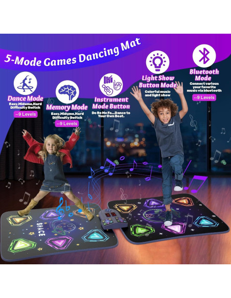 Alfombra de Baile ANNKIE 12 Botones Iluminados para Niños