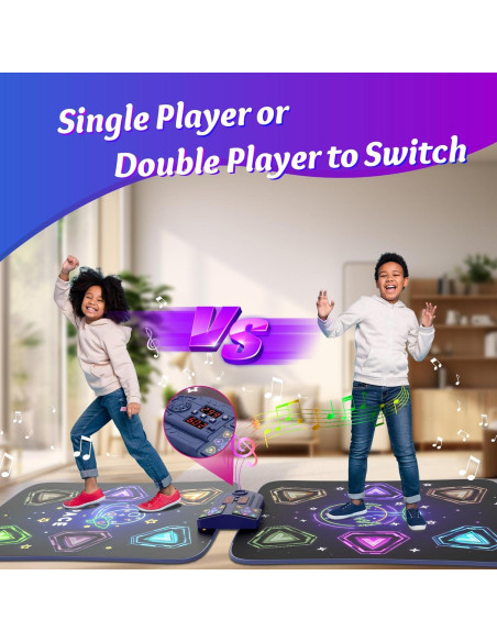 Alfombra de Baile ANNKIE 12 Botones Iluminados para Niños