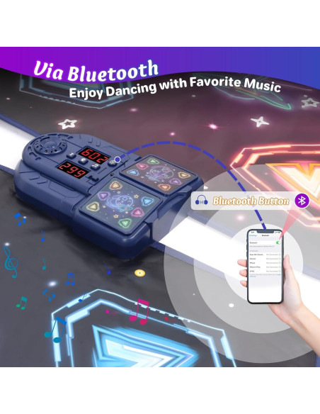 Alfombra de Baile ANNKIE 12 Botones Iluminados para Niños