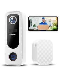 Cámara de Timbre ZUMIMALL Inalámbrica 2K con Audio Bidireccional
