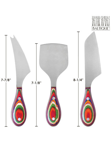 Set de 3 Cuchillos para Queso Totally Bamboo Baltique Marrakesh