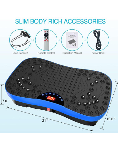 Máquina de Vibración AXV FR88 Portátil para Fitness