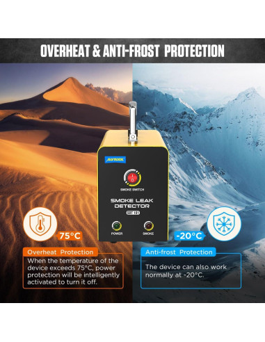 Detector de Fugas de Humo AUTOOL SDT101 12V para Autos