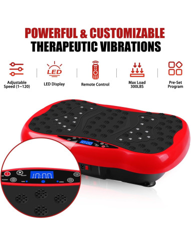 Plataforma de Vibración Pofart con Control Remoto y Bandas