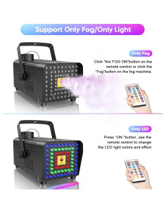 Máquina de Niebla Fansteck 500W con 72 Luces LED Multicolor 2