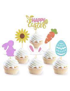 24 Adornos de Cupcake de Pascua Moitkptt - Decoración Fiesta