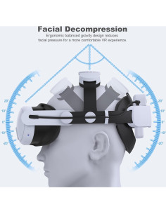 Correa de Cabeza Kawaye para Meta Quest 3/2 con Batería 7500mAh 2