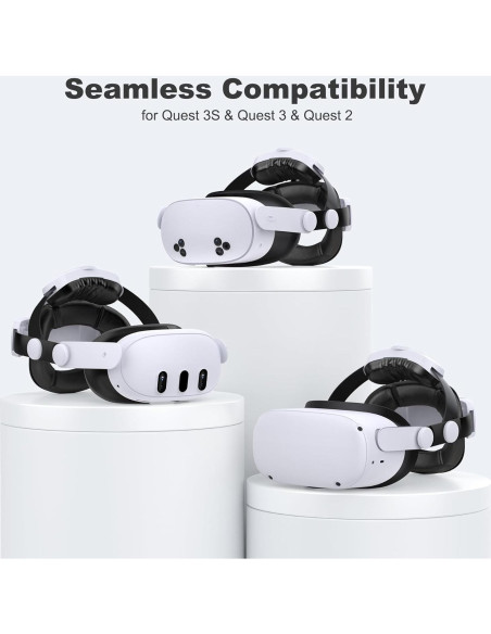 Correa de Cabeza Kawaye para Meta Quest 3/2 con Batería 7500mAh