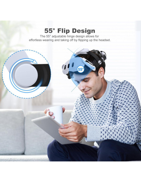 Correa de Cabeza Kawaye para Meta Quest 3/2 con Batería 7500mAh