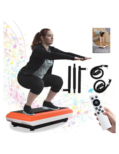 Plataforma de Vibración Natini con Barra de Pilates 330 lbs