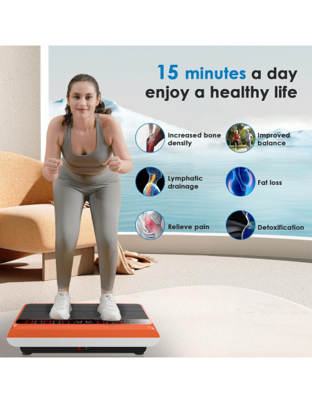 Plataforma de Vibración Natini con Barra de Pilates 330 lbs