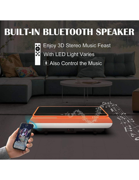 Plataforma de Vibración Natini con Barra de Pilates 330 lbs