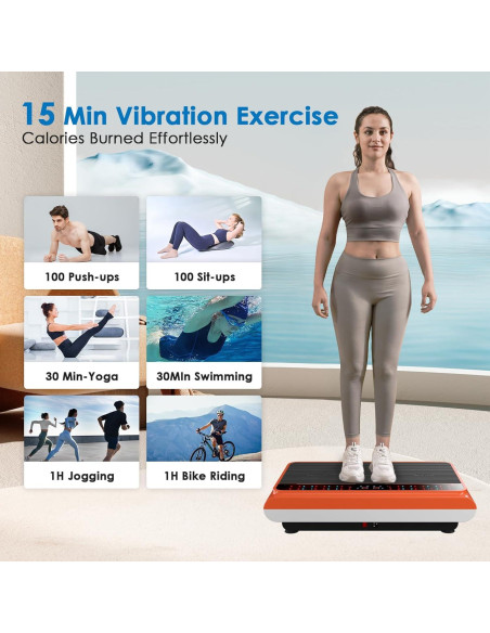 Plataforma de Vibración Natini con Barra de Pilates 330 lbs