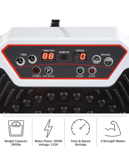 Máquina de Ejercicio Vibrante Wakeman 3 Modos Ajustables