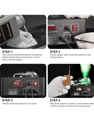 Máquina de Niebla 1500W con 24 Luces LED RGB DMX