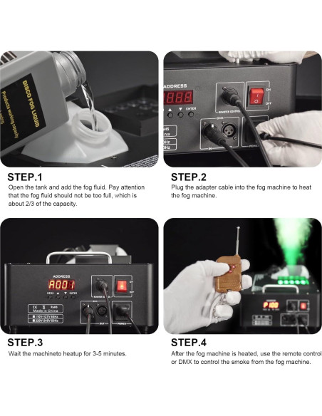 Máquina de Niebla 1500W con 24 Luces LED RGB DMX