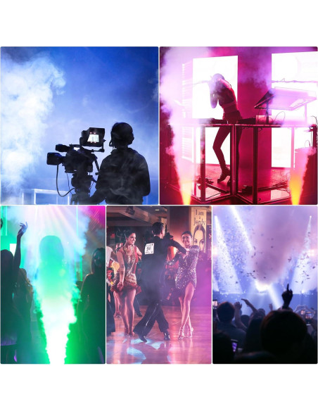 Máquina de Niebla 1500W con 24 Luces LED RGB DMX