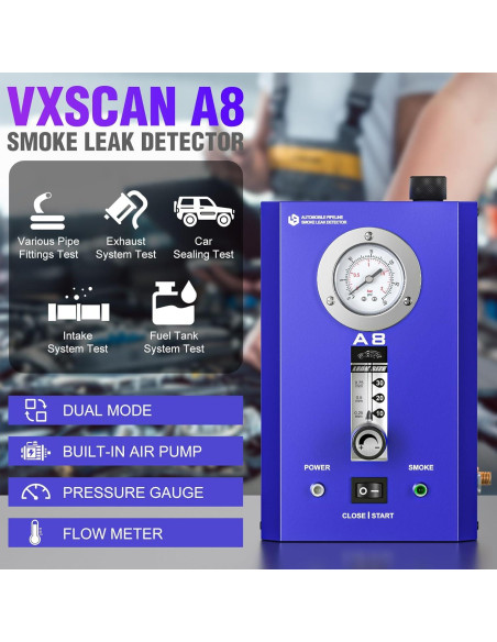 Detector de Fugas de Humo VXSCAN SO736 12V con Manómetro