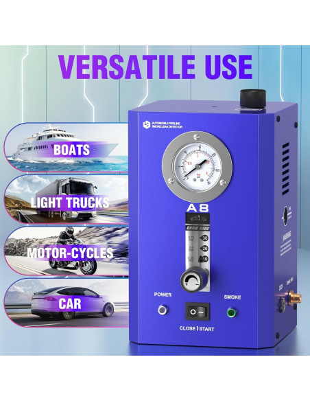 Detector de Fugas de Humo VXSCAN SO736 12V con Manómetro