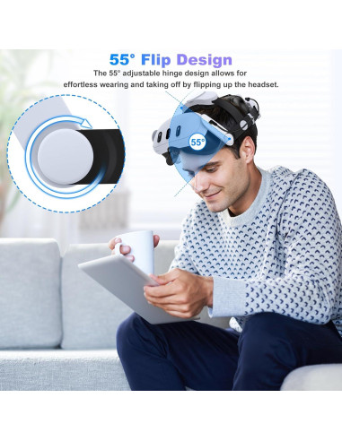 Kawaye Correa de Cabeza con Batería 15000mAh para Meta Quest 3