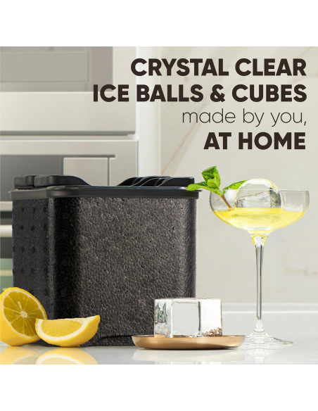 Molde para Hielo Berlinzo 2 Esferas y 2 Cubos Cristalinos