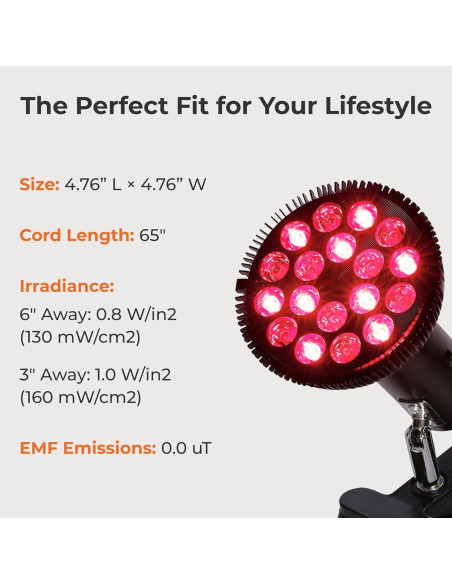 Lámpara de Terapia de Luz Roja LifePro 18 LEDs Alivio Dolor Lámpara de Terapia de Luz Roja LifePro 18 LEDs Alivio Dolor