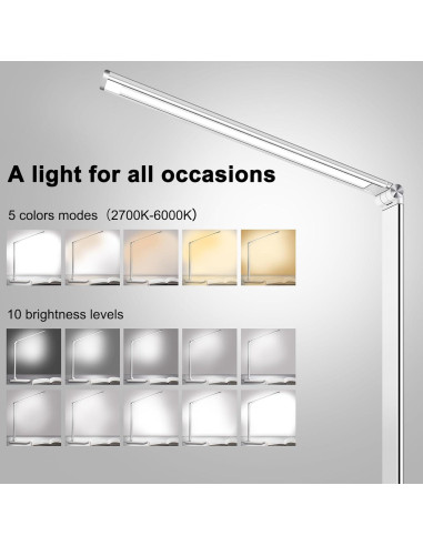 Lámpara de Escritorio LED AFROG 8W 5 Modos y Carga USB