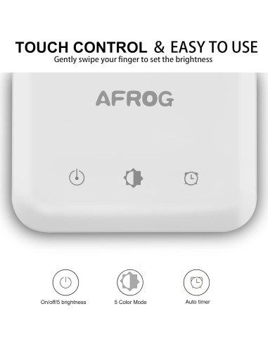 Lámpara de Escritorio LED AFROG 8W 5 Modos y Carga USB