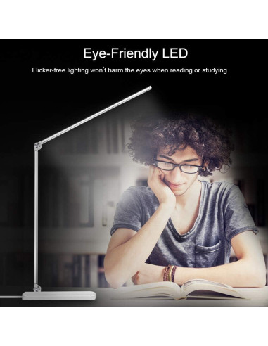 Lámpara de Escritorio LED AFROG 8W 5 Modos y Carga USB