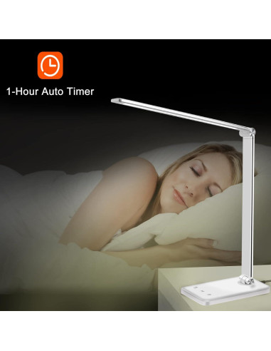 Lámpara de Escritorio LED AFROG 8W 5 Modos y Carga USB