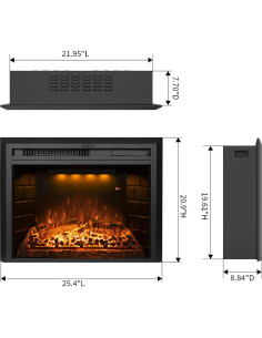 Chimenea Eléctrica Dreamflame 22" con Control Remoto 2