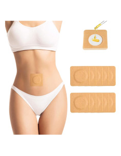 10 Piezas Parche de Aceite de Ricino Orgánico Autoadhesivo