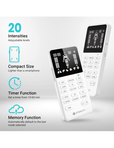 Etekcity Estimulador Muscular TENS 4 Canales Alivio Dolor
