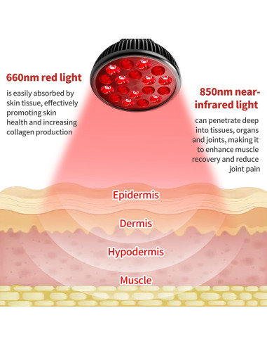 Lámpara de Terapia de Luz Roja Aumtrly 41.9 cm Ajustable